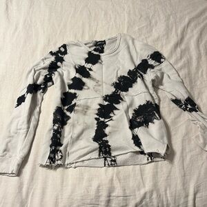 Fifteen Twenty black and white tie dye sweatshirt